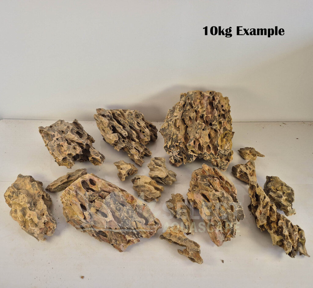 10kg Example of Natural Dragon Stone for Aquascaping