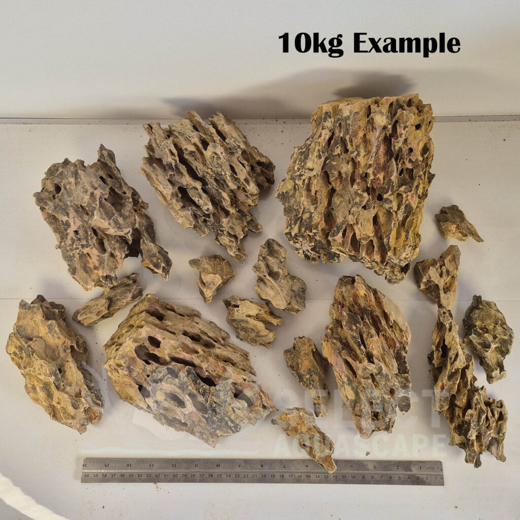 10kg Example of Natural Dragon Stone for Aquascaping