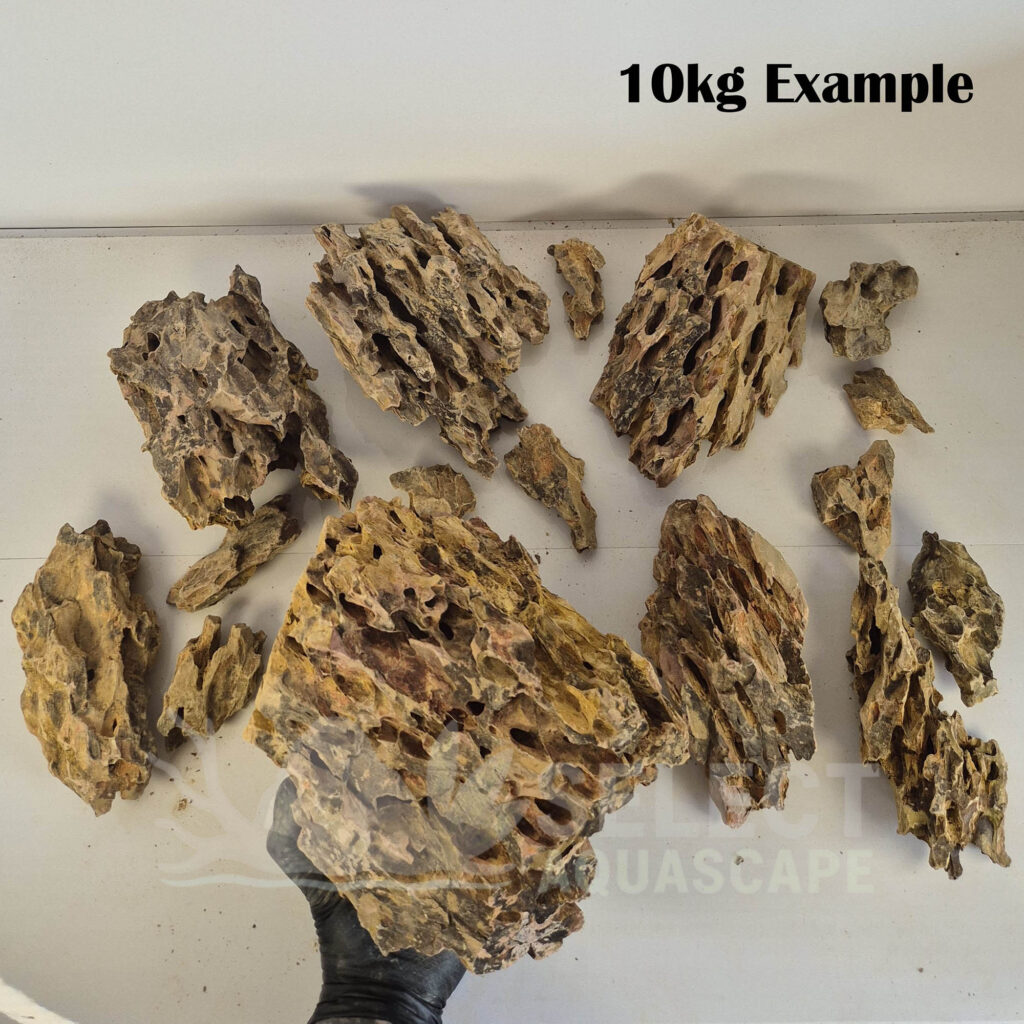 10kg Example of Natural Dragon Stone for Aquascaping