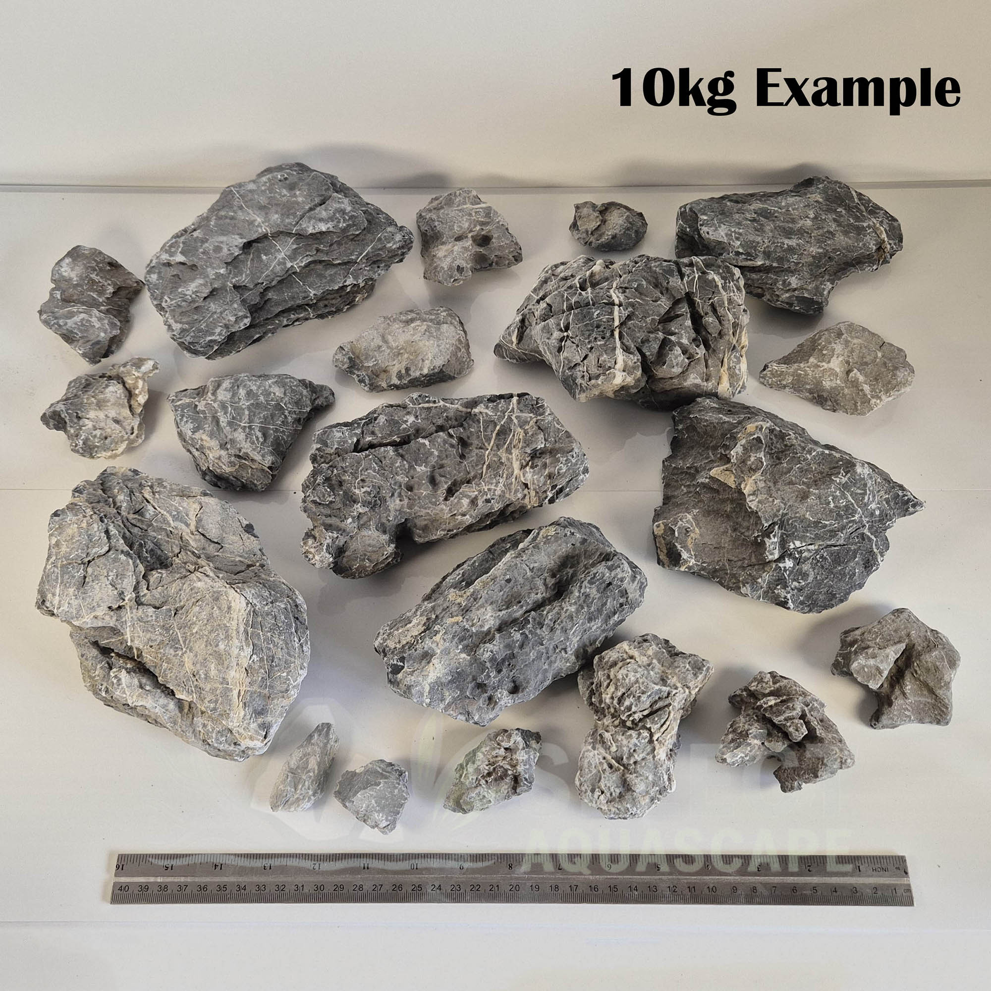 10kg Example of Natural Seiryu Stone for Aquascaping