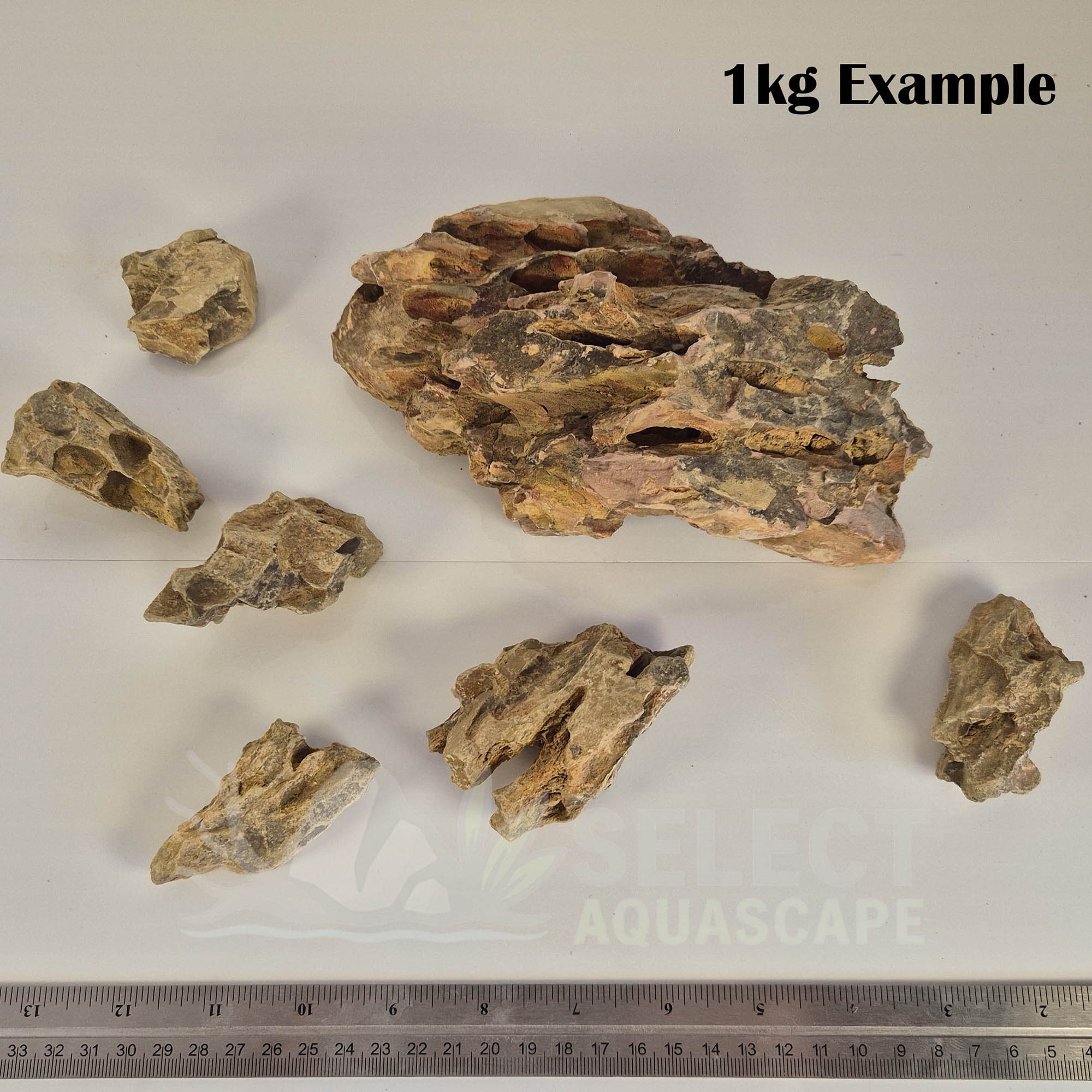 1kg Example of Natural Dragon Stone for Aquascaping