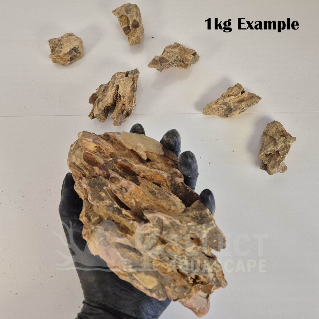 1kg Example of Natural Dragon Stone for Aquascaping