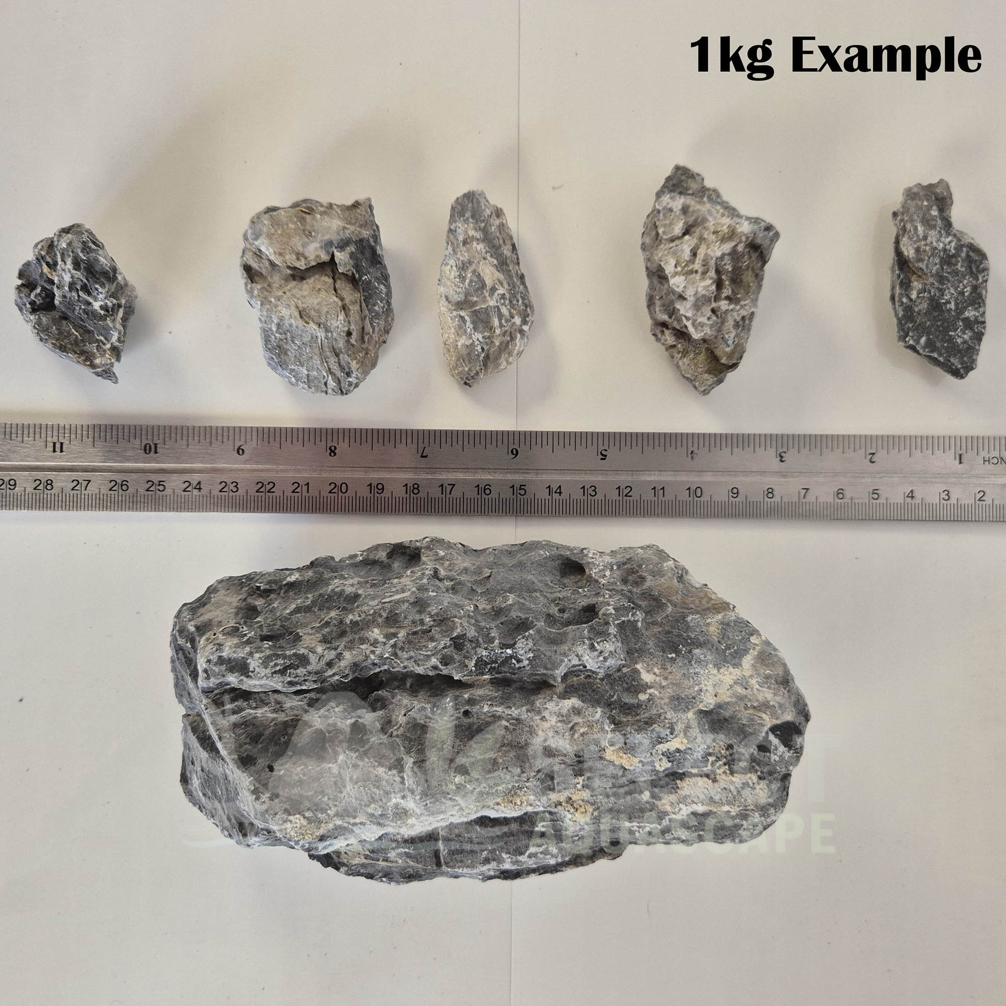 1kg Example of Natural Seiryu Stone for Aquascaping