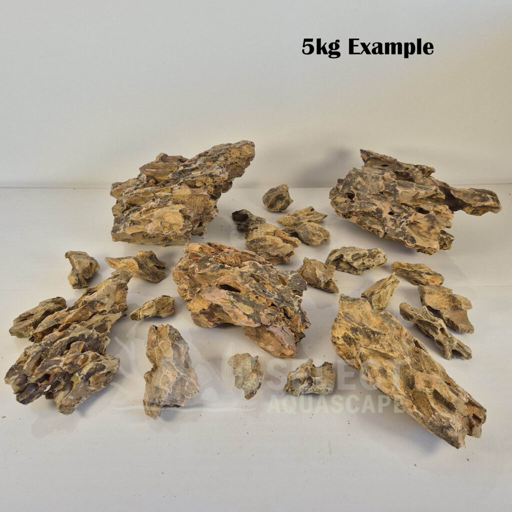 5kg Example of Natural Dragon Stone for Aquascaping