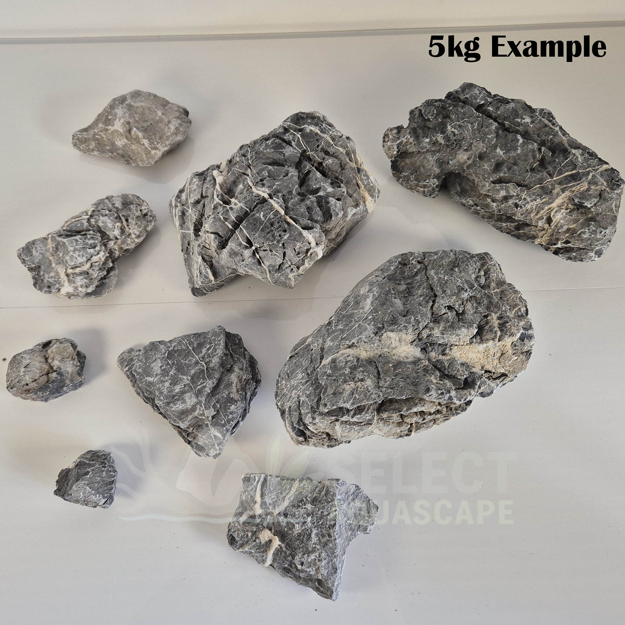 5kg Example of Natural Seiryu Stone for Aquascaping