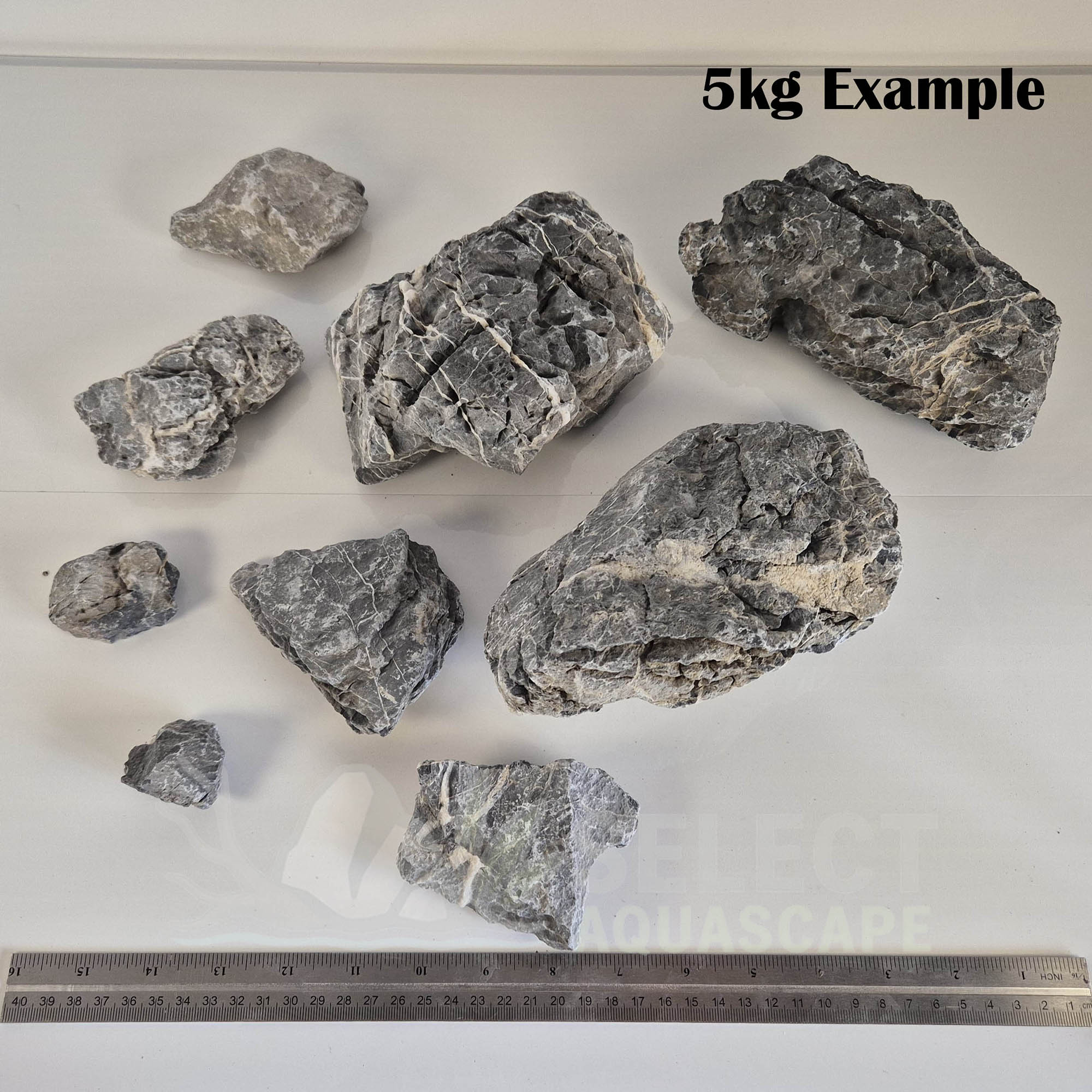 5kg Example of Natural Seiryu Stone for Aquascaping