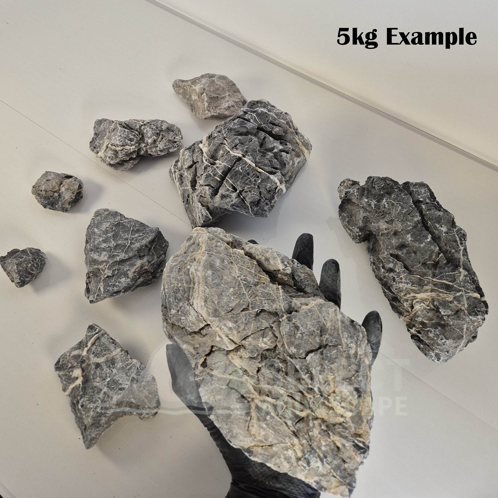 5kg Example of Natural Seiryu Stone for Aquascaping