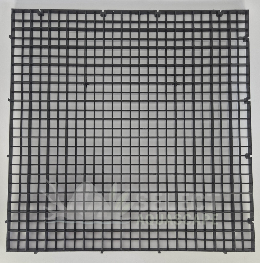 Hardscape Foundation Grid for Weight Dispersal in Aquascape