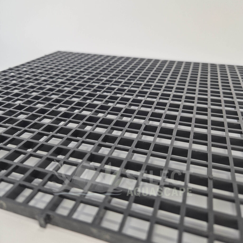 Hardscape Foundation Grid for Weight Dispersal in Aquascape